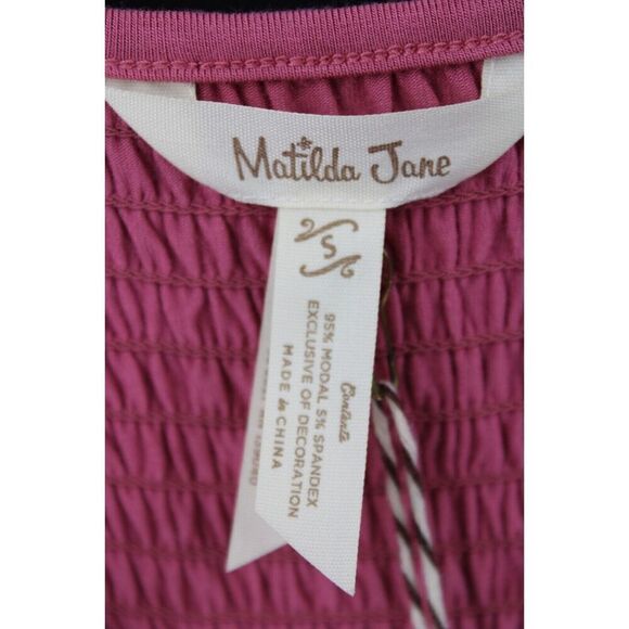 Matilda Jane S Small maxi mauve dress seersucker Nwt - Picture 8 of 8